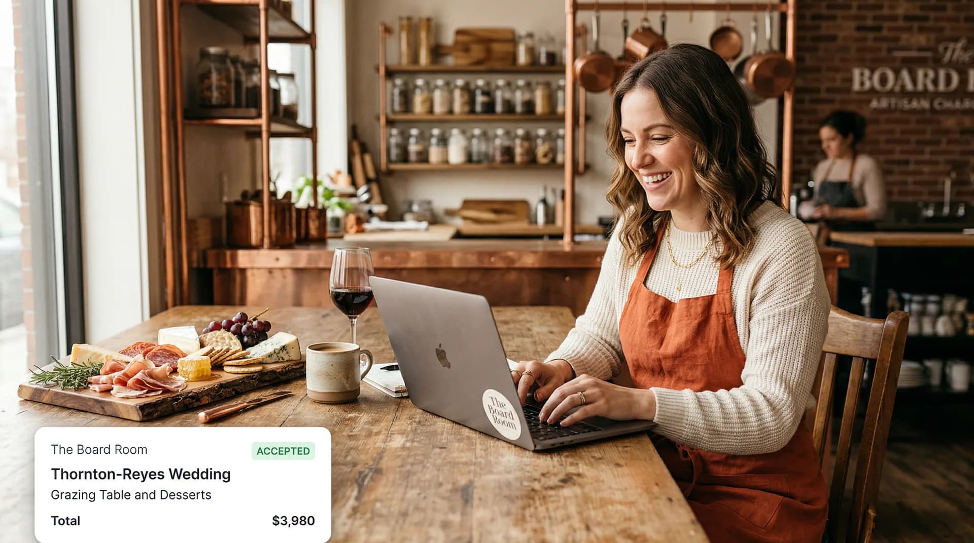 Win the job before the meeting ends.